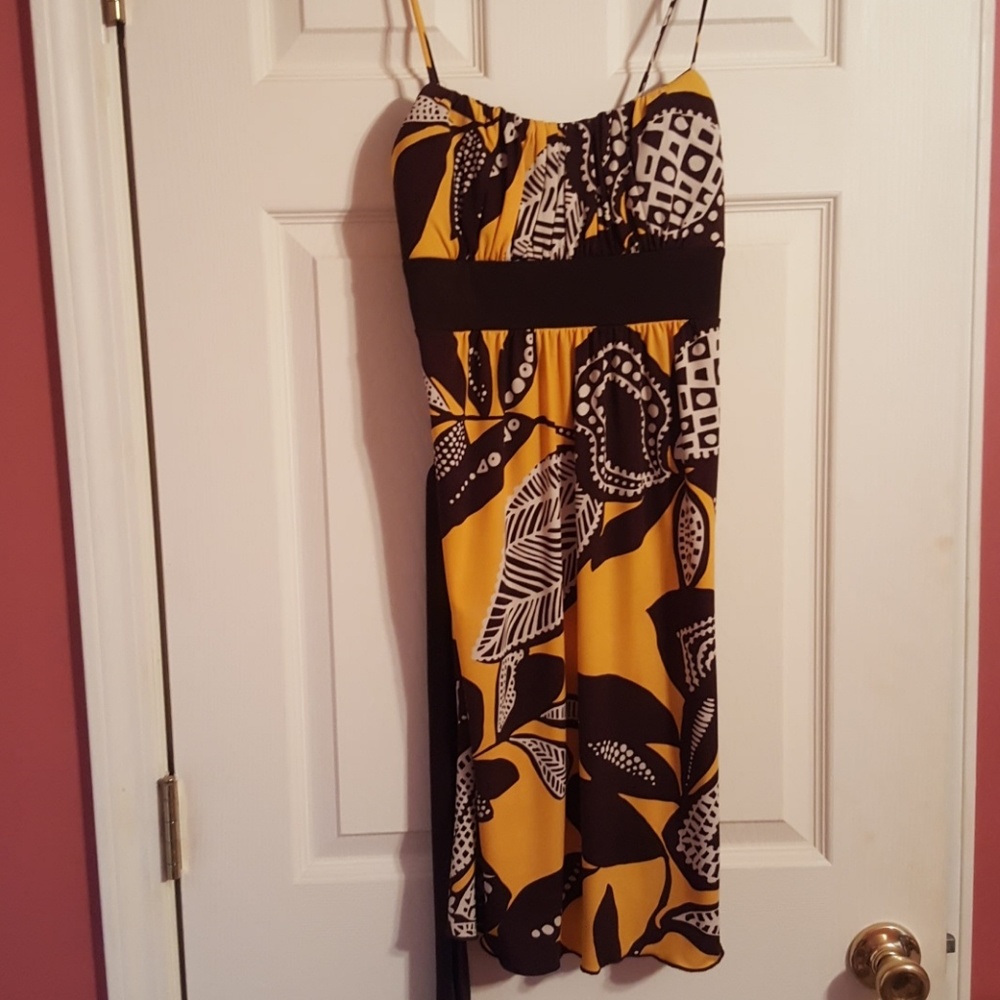 Yellow and Brown Dress